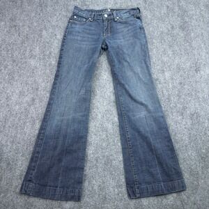 7 For All Mankind Jeans‎ Womens 28 (30x30) Dojo Flare Wide Leg Denim USA Made